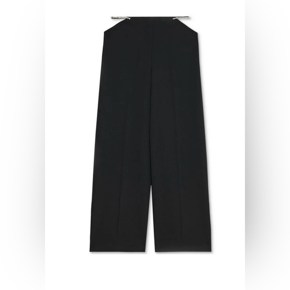 NWT Danielle Bernstein Y2K Black Sequin Cutout Pants - Picture 2 of 14